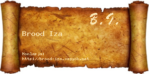 Brood Iza névjegykártya